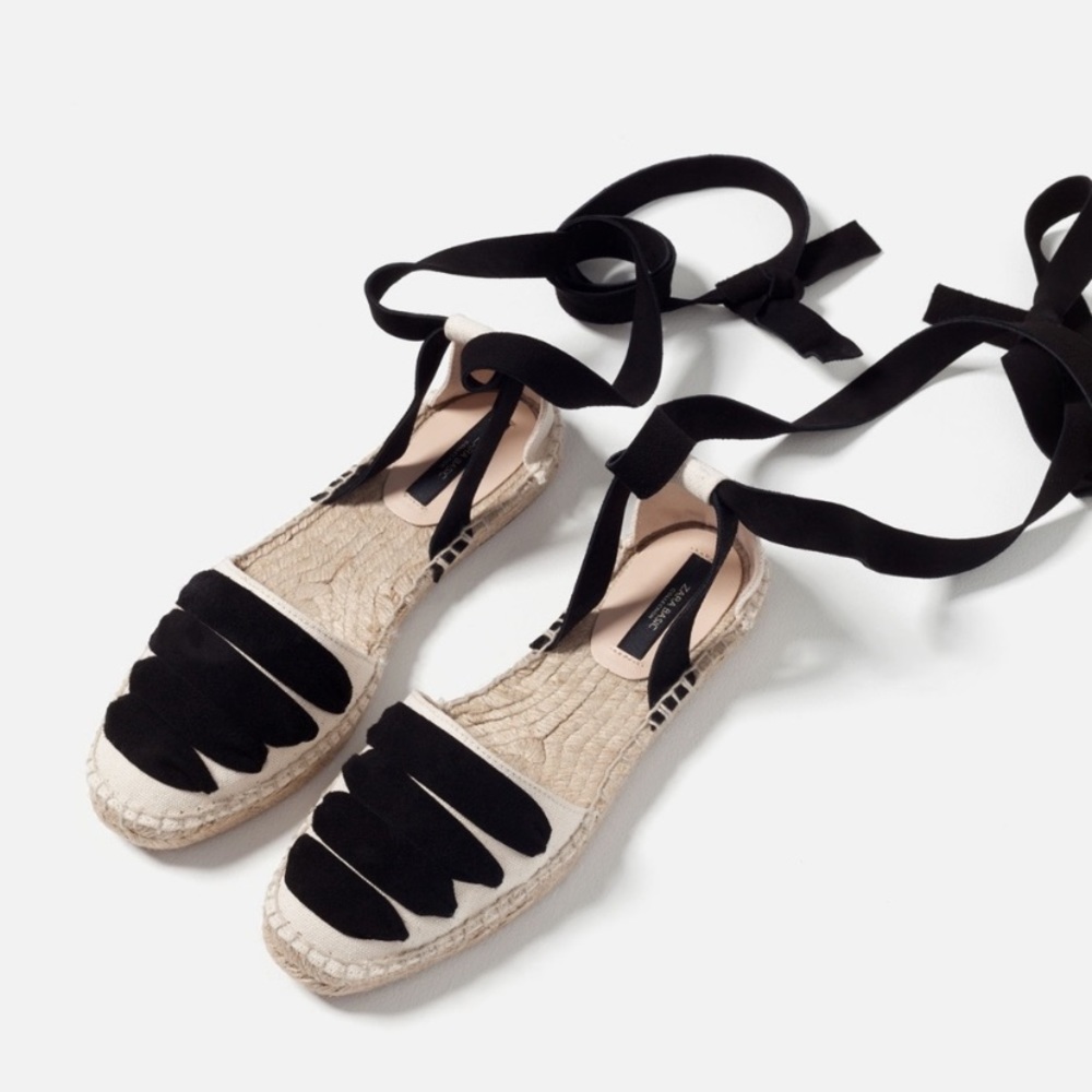 Zara lace up espadrilles